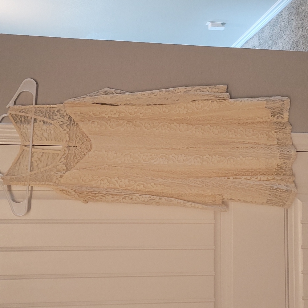 Off-white lace dress